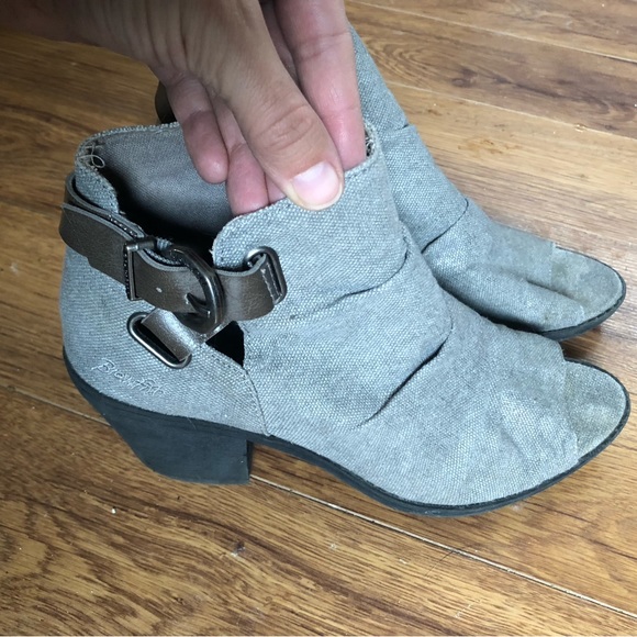 Blowfish Canvas Peep Toe Booties - Picture 2 of 8